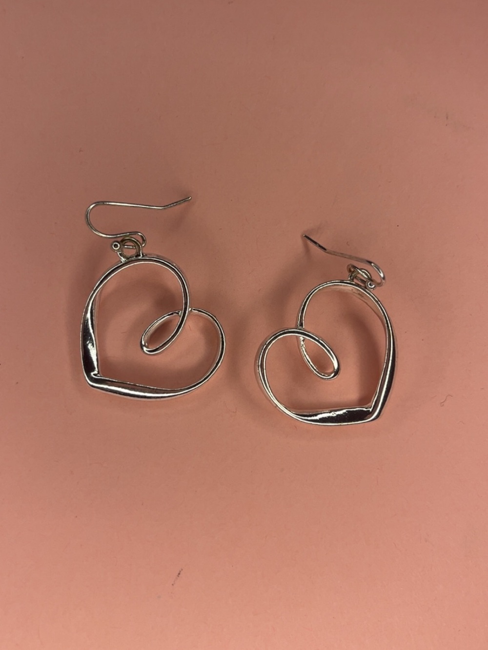 Kohl's Silver Open Heart Dangle Earrings